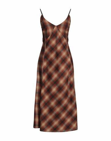 Sfizio Woman Midi dress Rust Viscose, Polyester, Wool, Elastane Cover