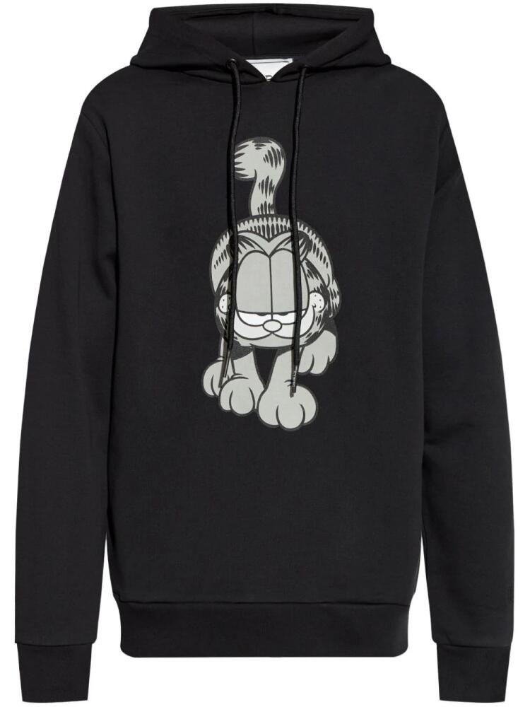 Iceberg cartoon graphic-print cotton hoodie - Black Cover