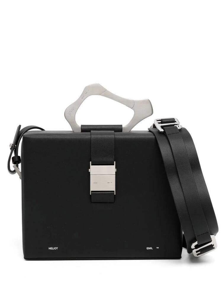 HELIOT EMIL Box leather shoulder bag - Black Cover