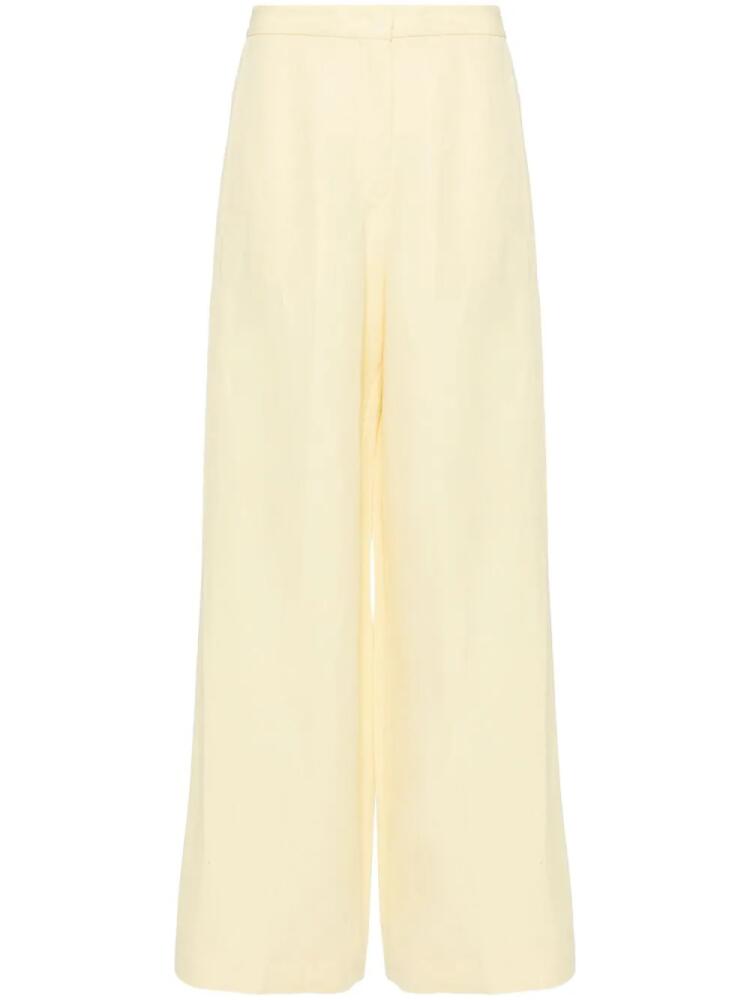 Fabiana Filippi slub-texture straight trousers - Yellow Cover