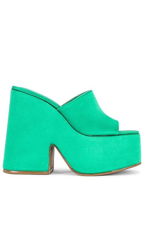 Larroude Wanda Mule in Green Cover