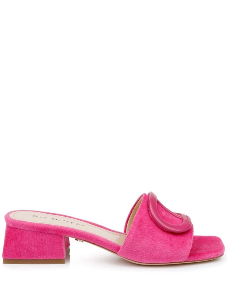 Dee Ocleppo Dizzy 35mm terry-cloth mules - Pink Cover