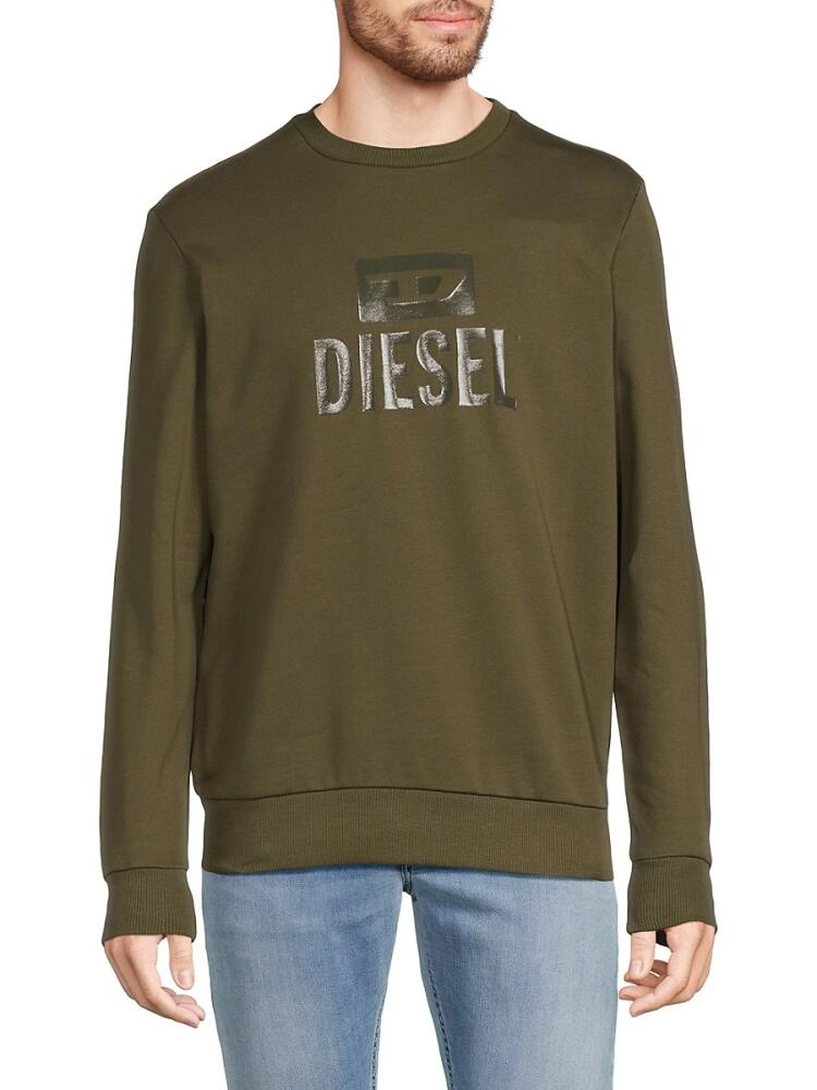 Diesel Men's Gir Logo Sweatshirt - Olive Green Cover