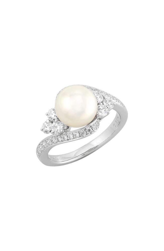 Mikimoto Classic Pearl & Diamond Ring in 18Kw Cover