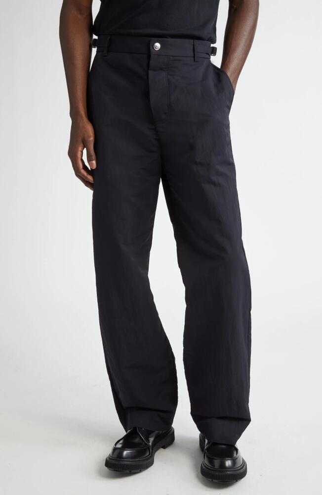 Jacquemus Le Pantalon Jean Straight Leg Cotton & Linen Pants in Black Cover