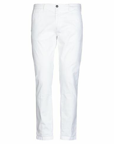 40weft Man Pants White Cotton, Elastane Cover