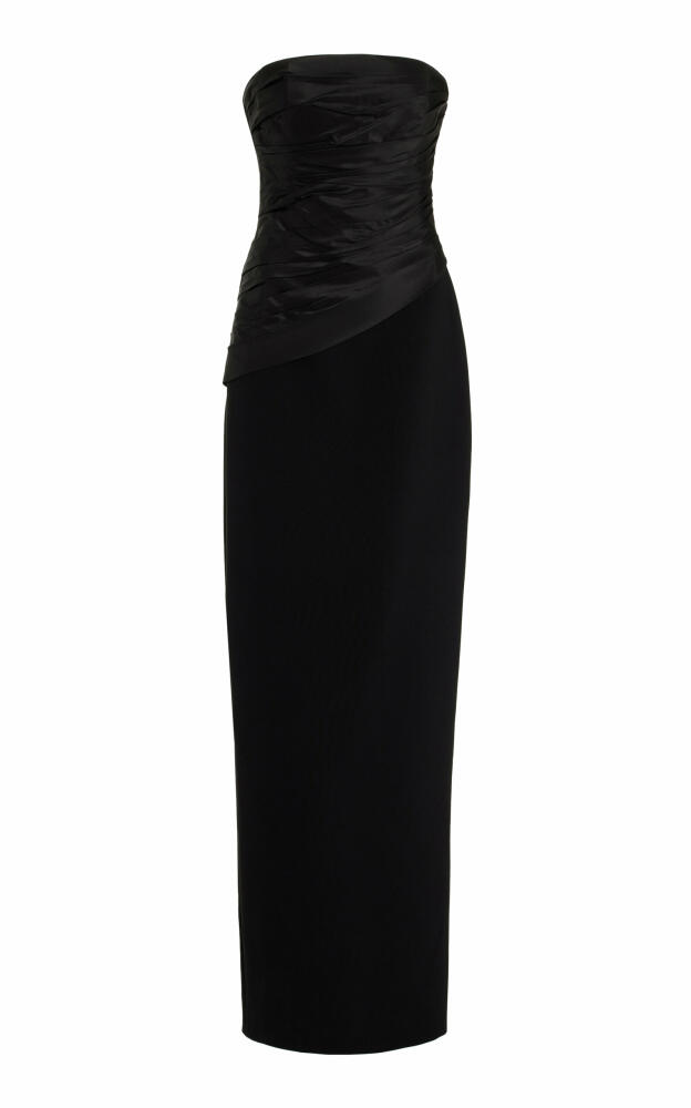 Carolina Herrera - Strapless Ruched Gown - Black Cover