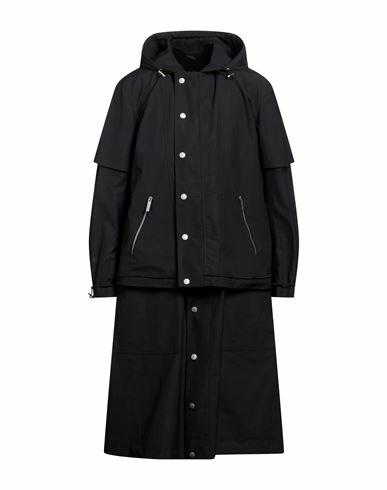 44 Label Group Man Overcoat & Trench Coat Black Polyester, Cotton Cover