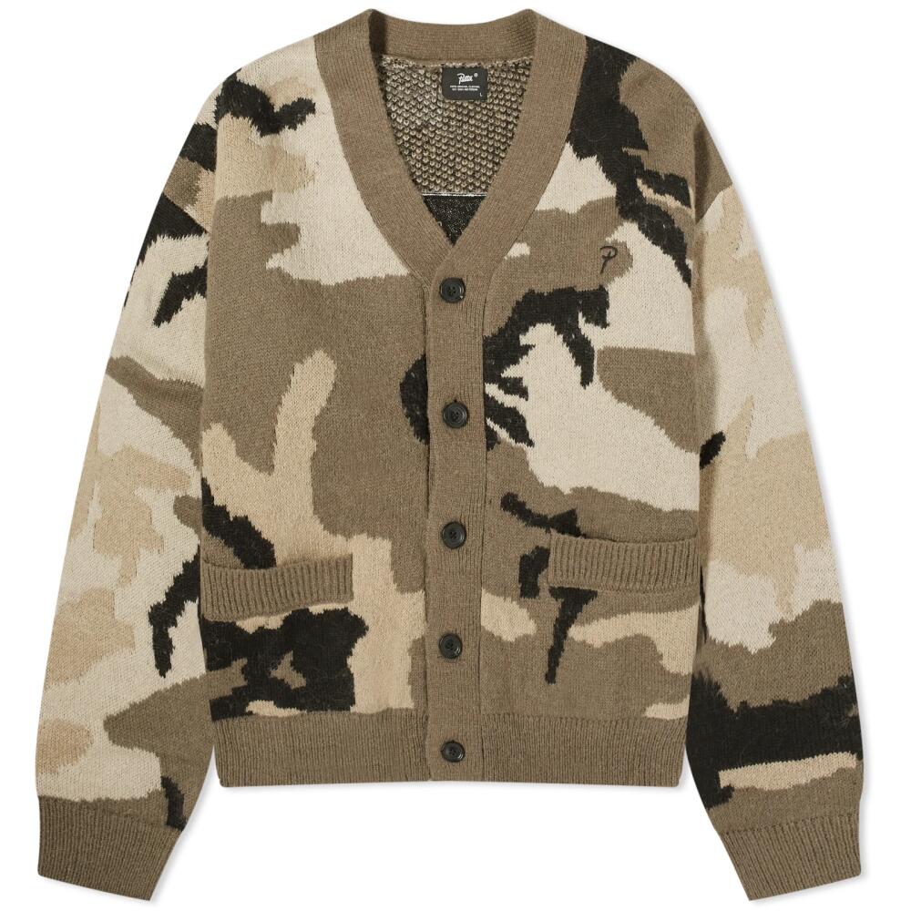 Patta Men's Woodland Camo Knitted Cardigan in Multi/Woodland Camo Cover