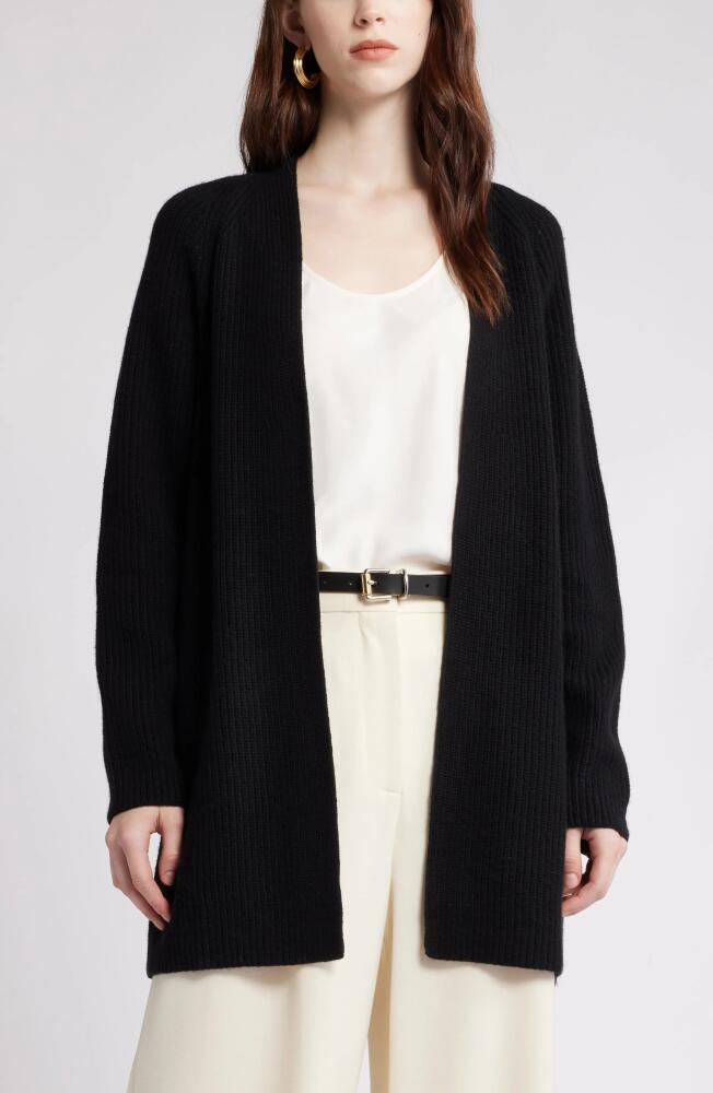 Nordstrom Rib Long Cardigan in Black Cover