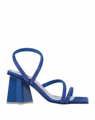 Chiara Ferragni Woman Sandals Blue Textile fibers Cover