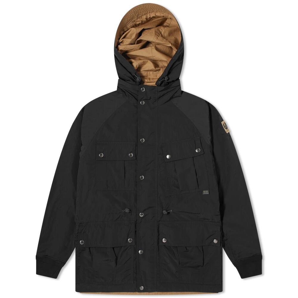 Belstaff Men's Centenary Rev-Parka in Black/British Khaki Cover