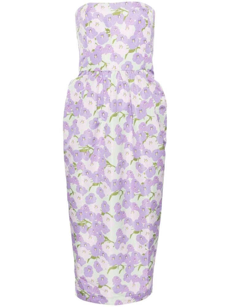 Bernadette Lena floral-print midi dress - Purple Cover