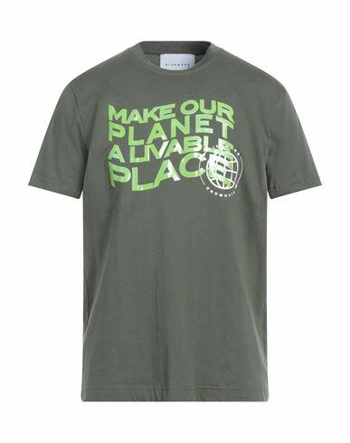 Richmond X Man T-shirt Military green Cotton Cover