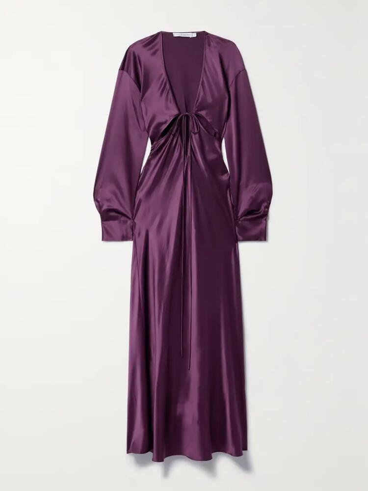 Christopher Esber - Triquetra Cutout Silk-satin Maxi Dress - Purple Cover