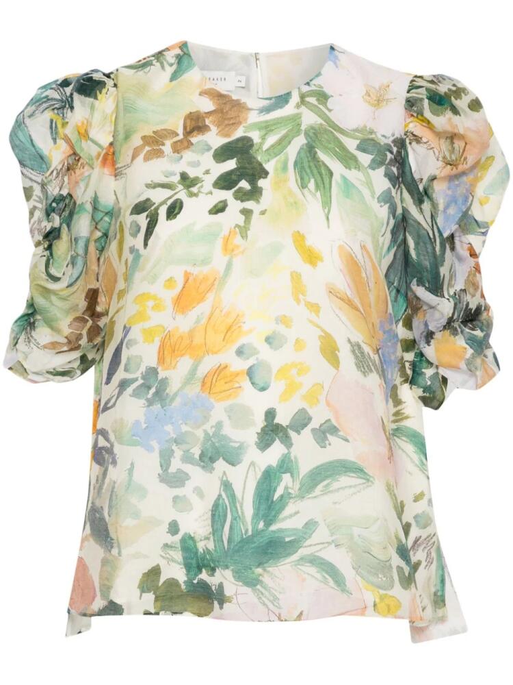 Ted Baker botanical-print chiffon blouse - White Cover