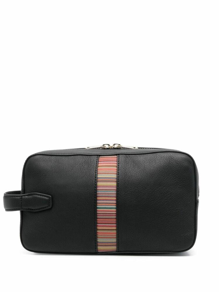 Paul Smith artist-stripe wash bag - Black Cover