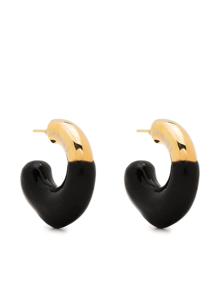 Sunnei Rubberized Small Earrings - Black Cover