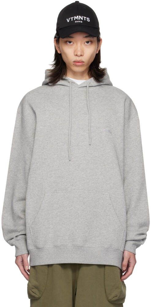 VTMNTS Gray Embroidered Hoodie Cover