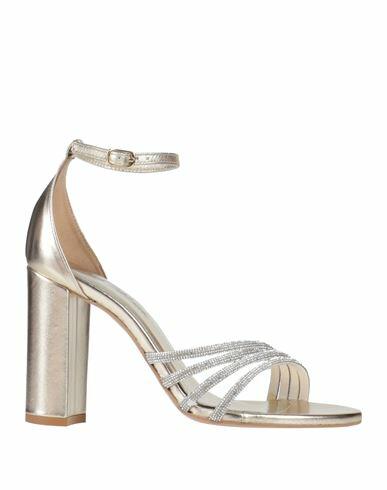 Paolo Mattei Woman Sandals Platinum Leather Cover