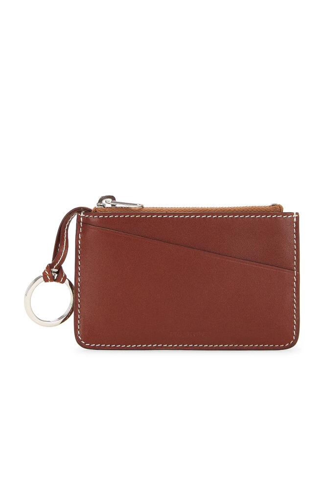 The Row Zipped Keychain Pouch in Cognac Cover