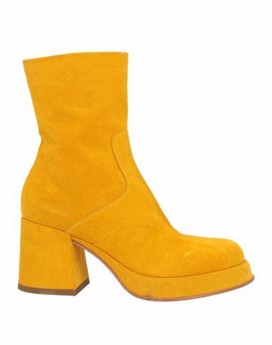 Lemaré Woman Ankle boots Ocher Soft Leather Cover