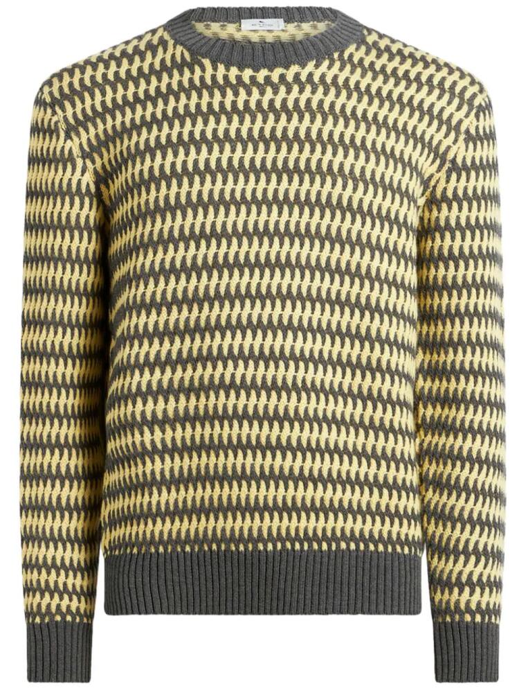 ETRO wool-jacquard jumper - Yellow Cover