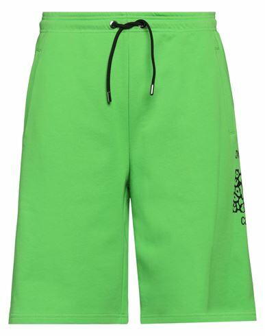 Just Cavalli Man Shorts & Bermuda Shorts Acid green Cotton Cover