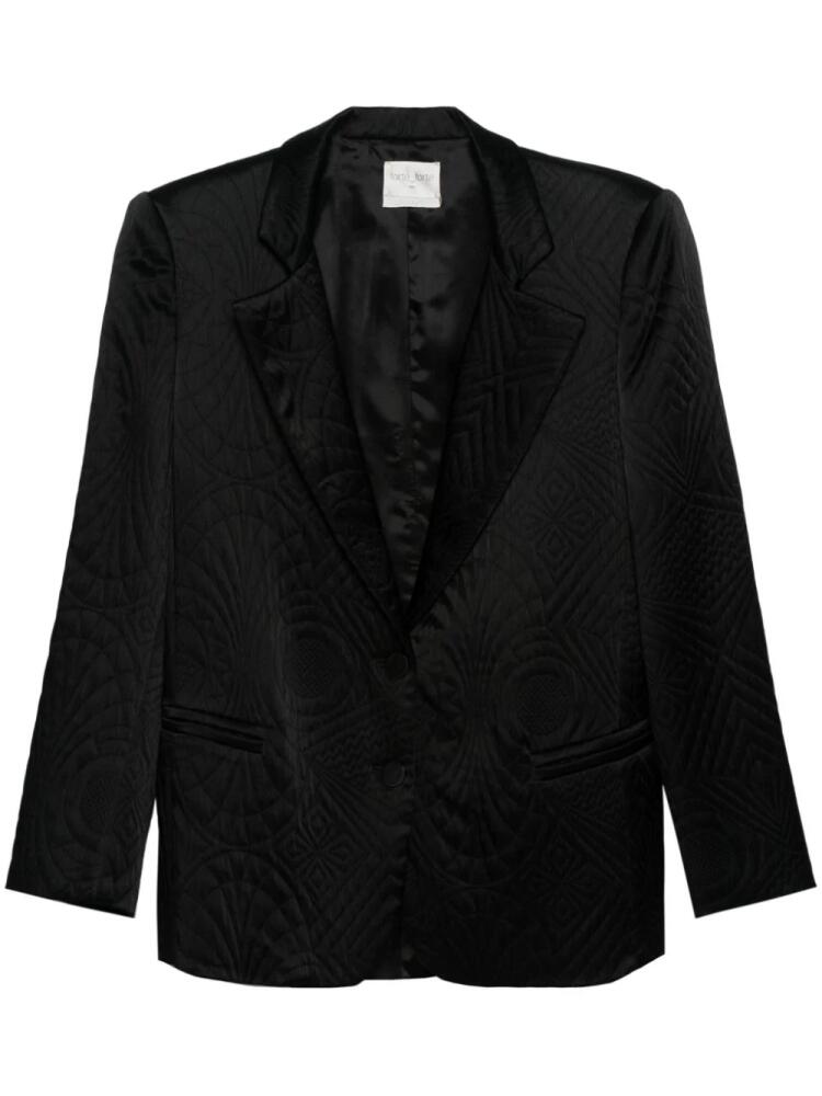 Forte Forte embroidered single-breasted blazer - Black Cover