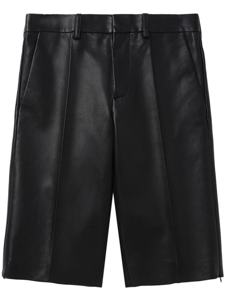 Helmut Lang leather knee-length shorts - Black Cover