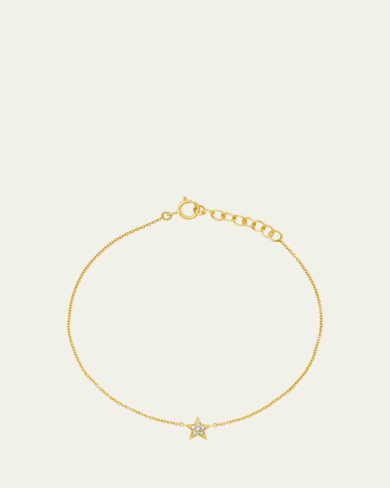 Andrea Fohrman 14K Yellow Gold Diamond Mini Star Charm Anklet Cover