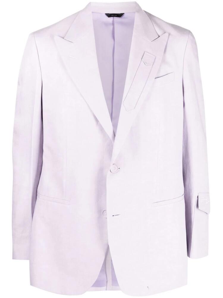 FENDI peak-lapels single-breasted blazer - Purple Cover