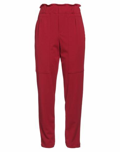 Rue Du Bac Woman Pants Red Polyester, Viscose, Elastane Cover