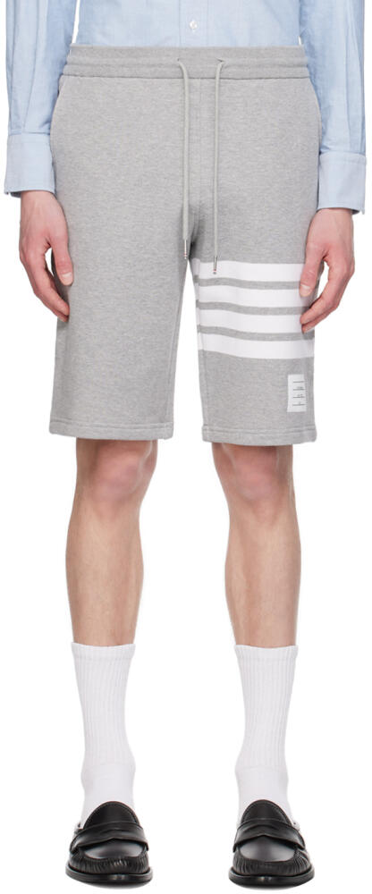 Thom Browne Gray 4-Bar Shorts Cover