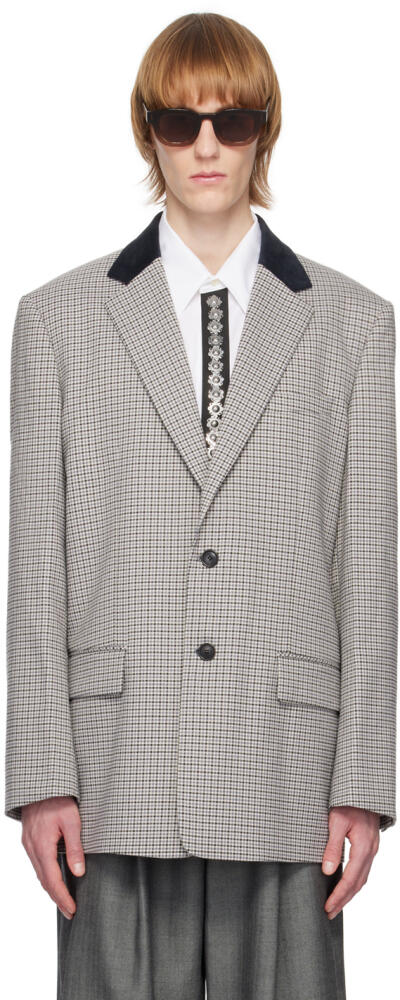 System Gray Check Blazer Cover