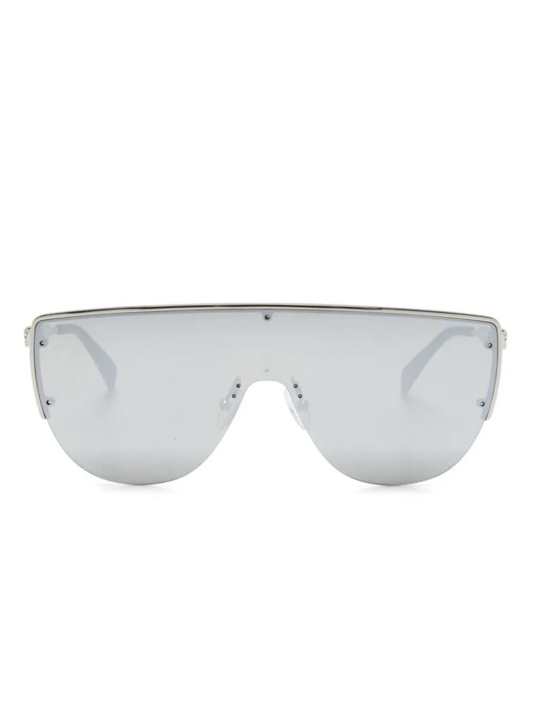 Alexander McQueen Eyewear shield-frame sunglasses - Silver Cover