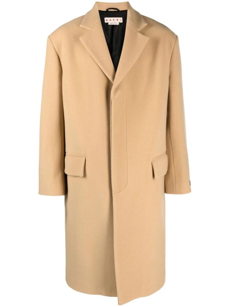 Marni button-down single-breasted coat - Neutrals Cover