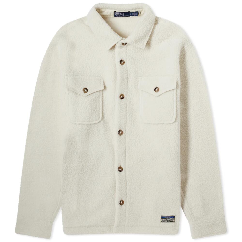 Polo Ralph Lauren Men's Fleece Overshirt in Winter Cream Cover