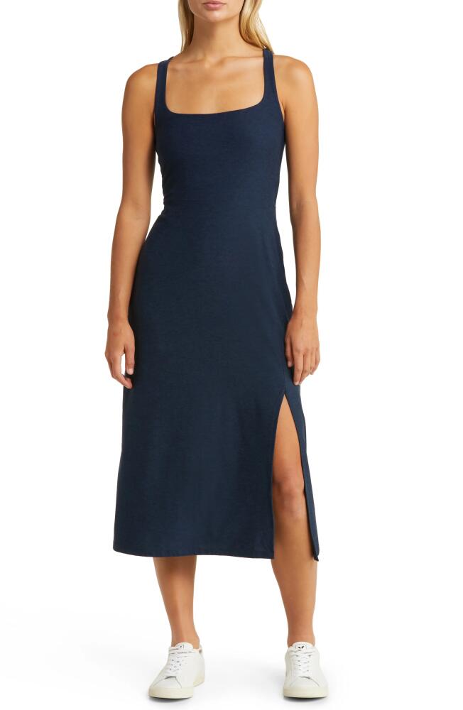 Beyond Yoga Featherweight Getaway Split Hem Midi Dress in Nocturnal Navy Cover