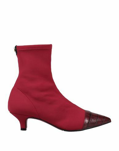 Cuplé Woman Ankle boots Brick red Textile fibers Cover