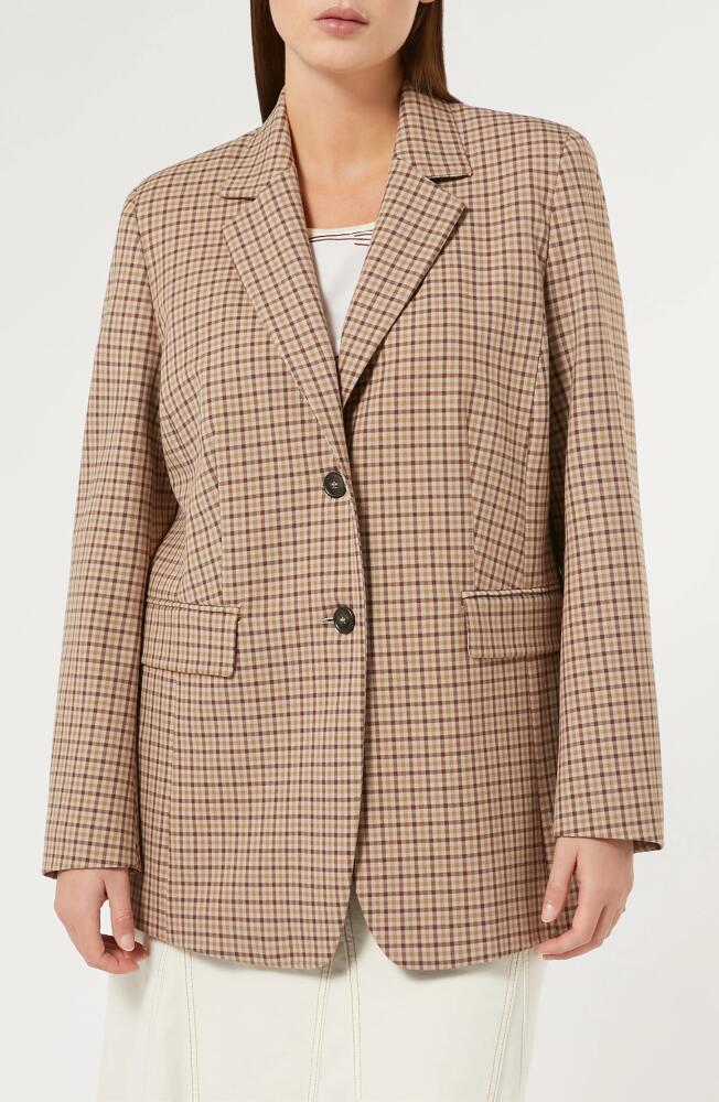 Marina Rinaldi Michela Plaid Blazer in Pink Cover