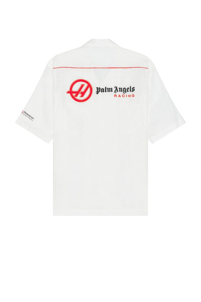 Palm Angels x Haas Bowling Shirt in White Cover