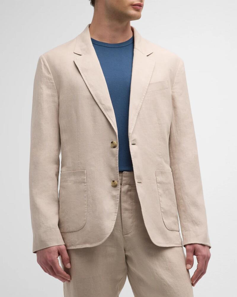 Vince Men's Relaxed Hemp Blazer Cover