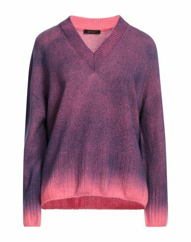 Aragona Woman Sweater Purple Wool, Cashmere Cover