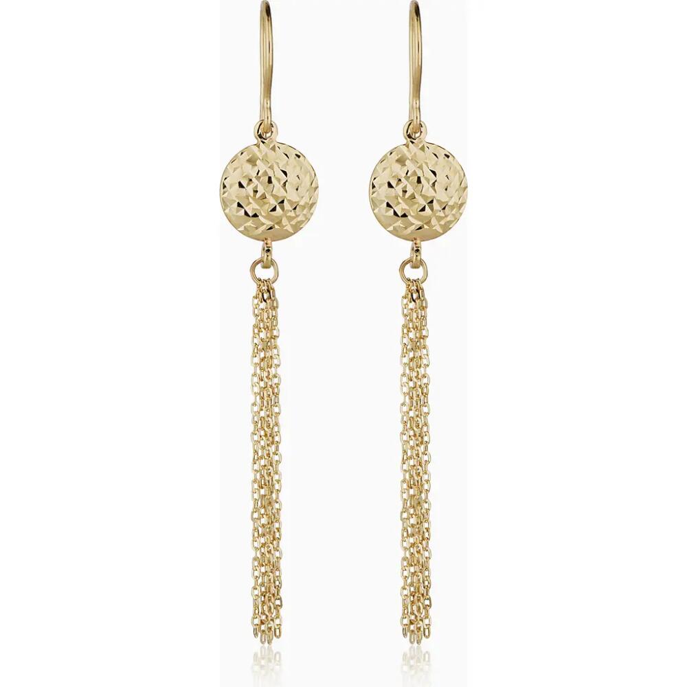 Oradina 14K Yellow Gold Naples Drop Earrings Cover