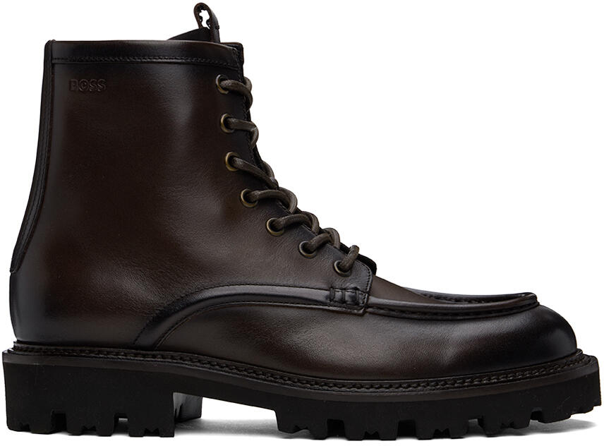 BOSS Brown Apron Toe Boots Cover