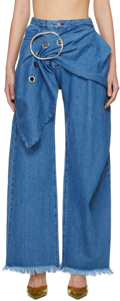 Marques Almeida Blue Belted Jeans Cover