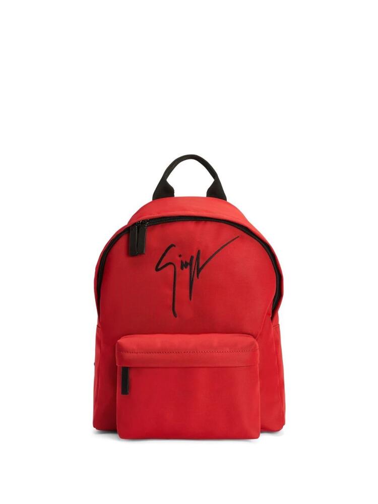 Giuseppe Zanotti logo-print detail backpack - Red Cover