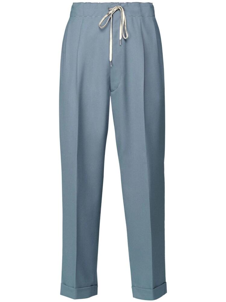 Maison Margiela pleated twill trousers - Blue Cover