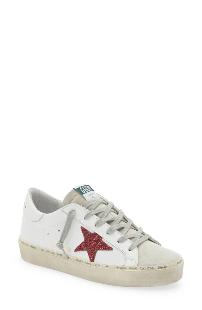 Golden Goose Hi Star Platform Sneaker in White/red Cover